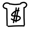 Outline of a cubic bear with a dollar symbol